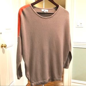 Scoop Neck Color Block / Striped Sweater